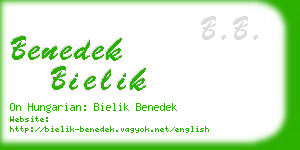 benedek bielik business card